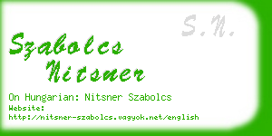 szabolcs nitsner business card